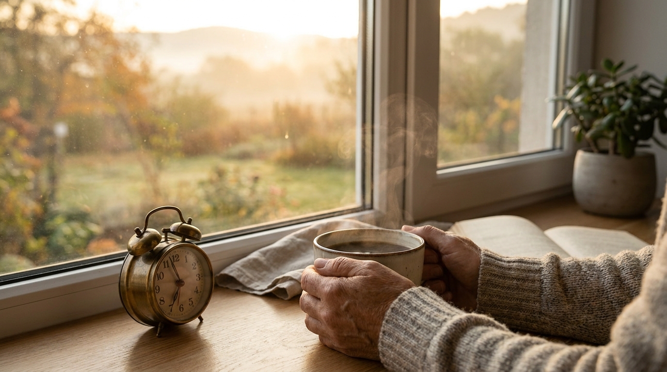 Caffè e piccola sveglia all'alba